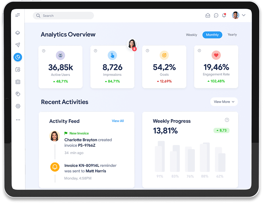 SzerverMonitor mobil nézet